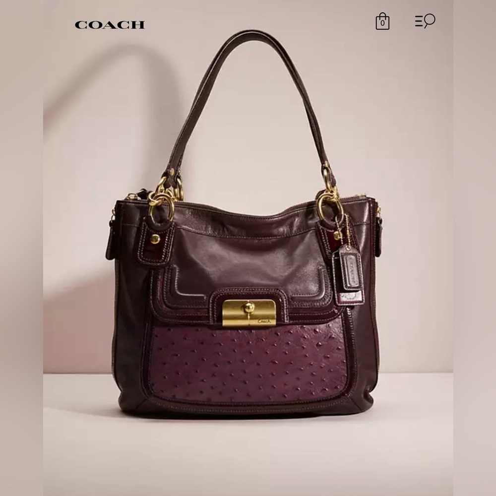 🆕 New • Coach Kristin North South Zip Tote • Merlot • Never used